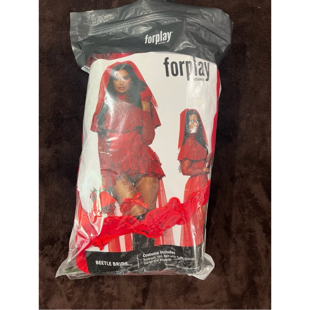 Forplay Red Beetle Bride Hooded Ruffle Costume